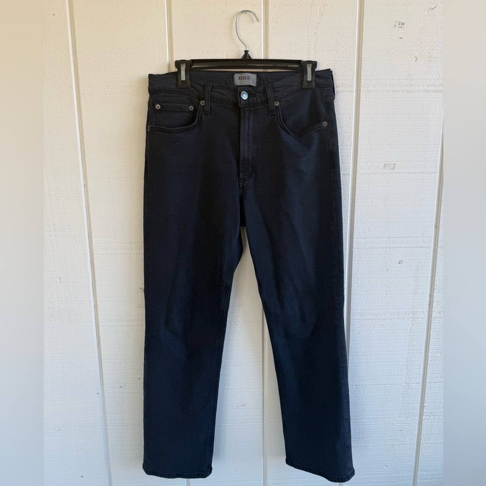 Agolde Women’s Mid Rise Straight Crop Jeans in Pepper Size 27